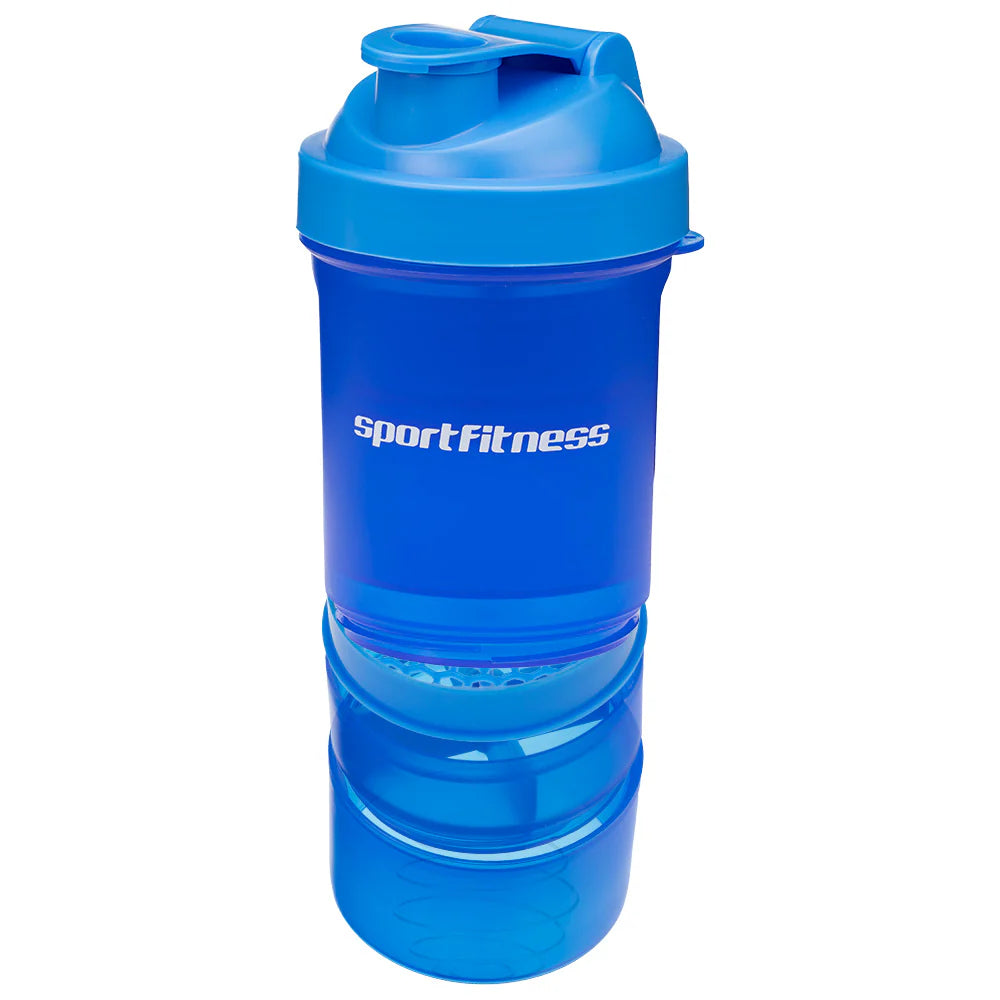 Termo Mezclador Shaker 500 ml Sport Fitness – Mezclador con Compartimientos